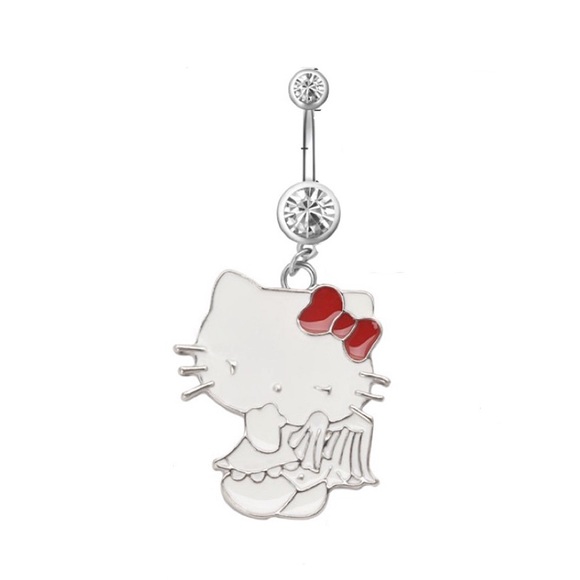Hello kitty surgical steel belly button ring. - Picture 1 of 2